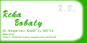 reka bobaly business card